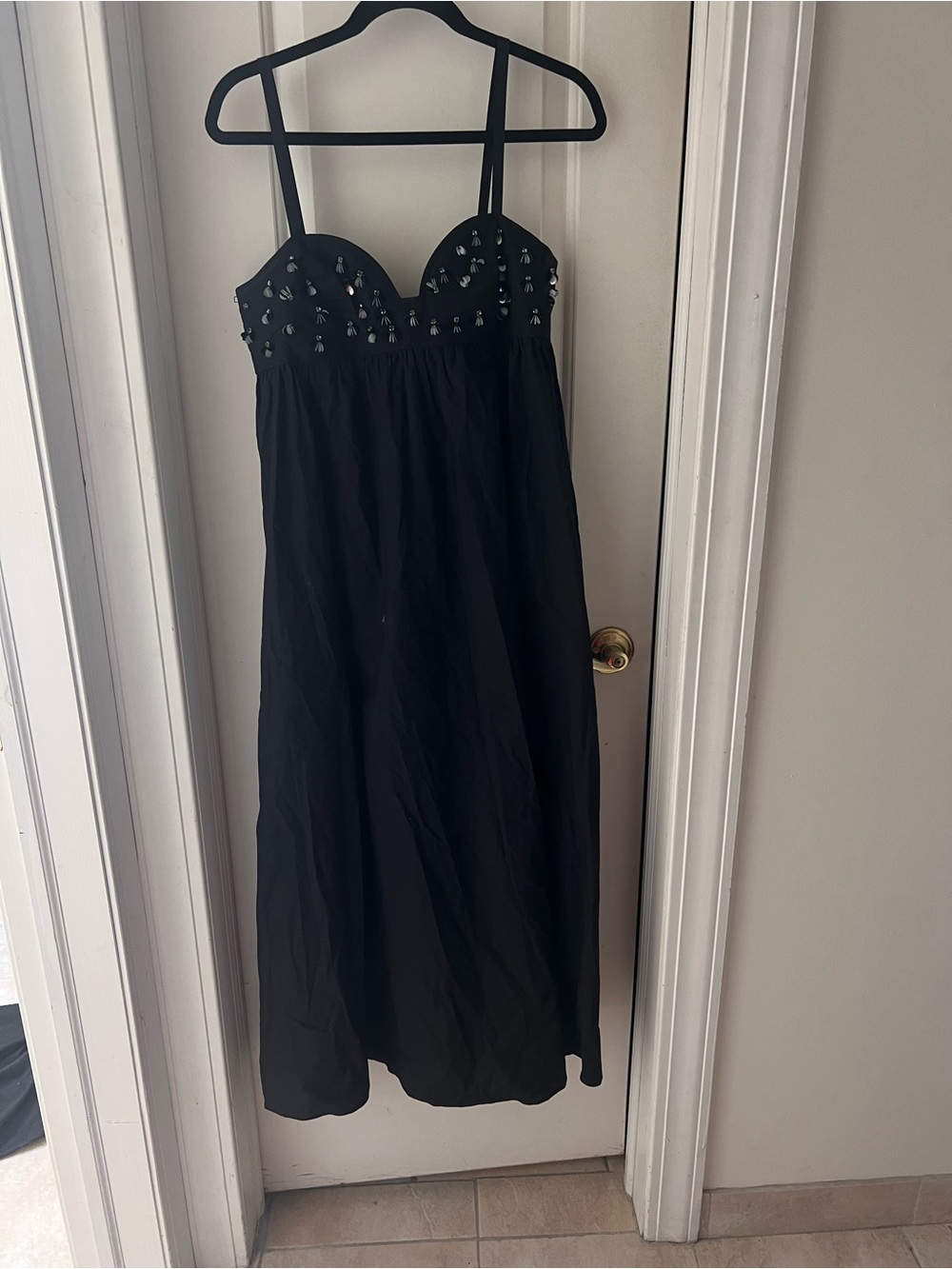 Ulla Johnson Harlan Beaded Maxi Dress – Black, Size 6 (Excellent Condition)